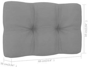 3 pcs conjunto lounge de jardim com almofadões pinho impregnado