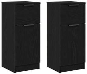 Aparador Carvalho Preto 30x30x70 cm MDF