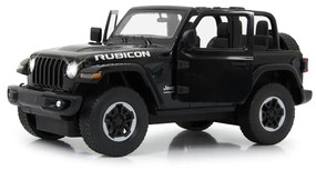 Carro telecomandado Jeep Wrangler JL 1:14 2,4GHz Portas manuais Preto