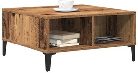 Mesa de Cafe da vidaXL Madeira Antiga 60x60x30 cm Madeira Engenharia
