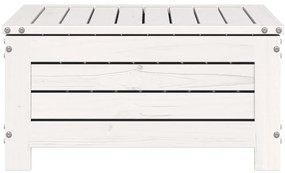 Apoio pés para jardim 62x63,5x32 cm pinho maciço branco