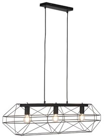 Candeeiro de suspensão industrial preto 3 luzes - Carcass Design,Moderno