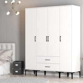 Roupeiro Kumsal STS – Branco – 160x47,5x201,4 cm