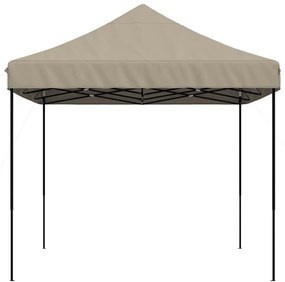 Tenda p/ festas pop-up dobrável 410x279x315cm cinza-acastanhado