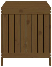 Caixa de arrumação jardim 121x55x64cm pinho maciço castanho-mel