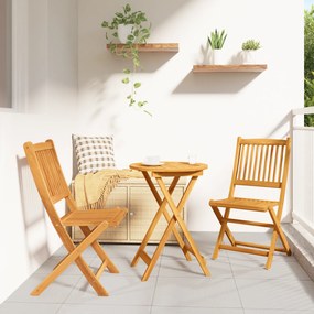 Conjunto de Jardim Bistro 3 Peças vidaXL em Madeira Sólida de Acácia