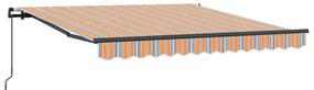 Toldo Retrátil Manual Multicolor 350 x 250 cm tecido
