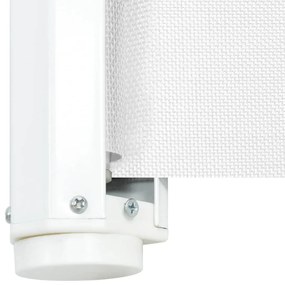 Portão retrátil p/ animais de estimação 117,5x125 cm branco