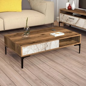 Mesa de Centro Istanbul – Nogueira Branca – 105 cm x 32,6 cm x 60 cm