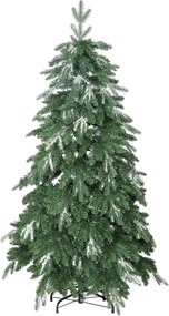 HOMCOM Árvore de Natal Artificial 150 cm Ramos Realistas com Efeito Neve Árvore de Natal com Suporte em Aço Base Dobrável Verde | Aosom Portugal