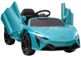 HOMCOM Carro Elétrico Mclaren 12V Controlo Remoto Música Buzina Faróis MP3 Azul 126x65x52 cm | Aosom Portugal