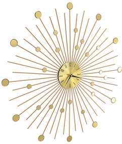 Relógio de parede metal 70 cm dourado