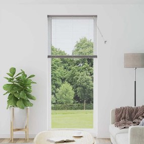 vidaXL Persiana de Janela com cortinas Outros Manual Prata 80 x 130 cm Alumínio