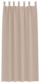 Cortinas 2 pcs Cinzento-acastanhado 245 x 140 cm Poliéster