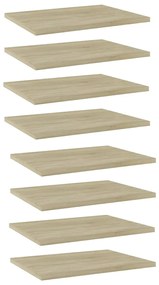 vidaXL Prateleiras estante 8pcs 40x30x1,5cm contraplacado cor carvalho