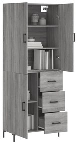 Armário alto 69,5x34x180 cm derivados de madeira sonoma cinza