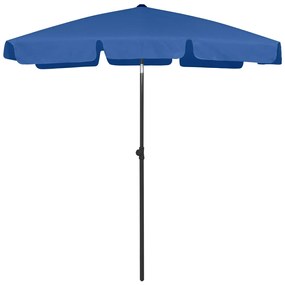Guarda-sol de praia 180x120 cm azul-ciano