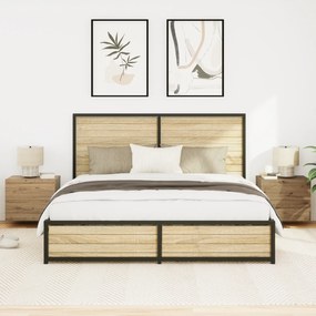 Cabinetes de Cabeceira vidaXL com Luzes LED Montados na Parede 2 pcs C