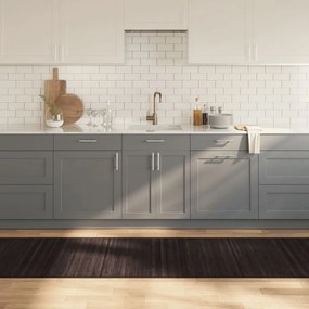 vidaXL Tapete retangular 80x400 cm bambu castanho-escuro