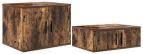 Cama de Armazenamento Carvalho Fumado 75x190 cm
