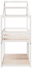 Beliche com telhado 75x190 cm madeira de pinho maciça branco