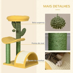 PawHut Árvore Arranhador para Gatos de 72cm Torre para Gatos Centro de