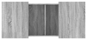 Mesa de centro 80x55x40 cm derivados de madeira cinzento sonoma