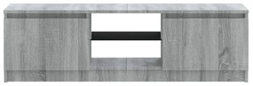 Móvel de TV com luzes LED 120x30x35,5 cm cinzento sonoma