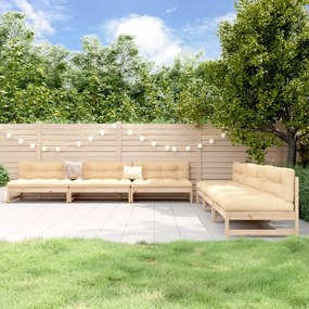 vidaXL 6 pcs conjunto lounge de jardim pinho maciço