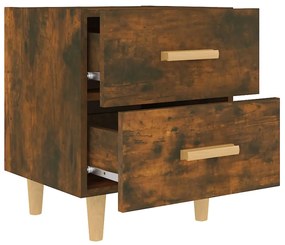 Mesa de cabeceira 40x35x47,5 cm carvalho fumado