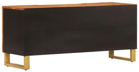 Móvel de TV 105x33,5x46 cm mangueira maciça castanho e preto