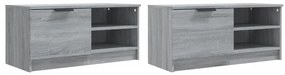 Armários TV 2pcs 80x35x36,5cm madeira proc. cor sonoma cinzento
