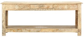 Mesa de centro 110x50x45 cm mangueira maciça pintada à mão