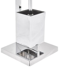Suporte autónomo de papel higiénico e escova em metal prateado ULAPES Beliani