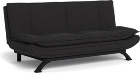 Sofá-cama Norsica 279, Número de lugares: 4, Cinzento escuro, 91x196x98cm, 44.2 kg, Pernas: Metal, Parcialmente montado, Madeira: Pinheiro