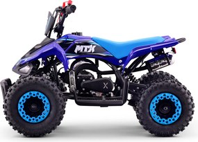 Mini Moto 4 Infantil para crianças 5 a 9 anos 50CC Beneo Motors MTX, velocidade até 40 Km/h com limitador Azul