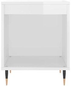 Mesa de cabeceira 2 pcs derivados de madeira branco brilhante