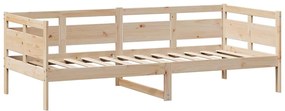Sofá-cama com gavetas 90x190 cm madeira de pinho maciça