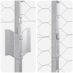 Postes de Cerca vidaXL 22 pcs U-Channel 100 cm Aço Galvanizado, Cerca