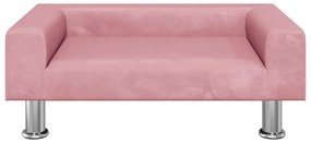 Sofá infantil 70x45x26,5 cm veludo rosa