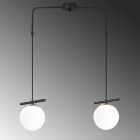 Chandelier Uzum – Branco e Preto – 64 x 15 cm