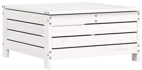 8 pcs conjunto sofás de jardim pinho maciço branco