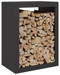 Suporte para lenha 60x40x80 cm aço preto