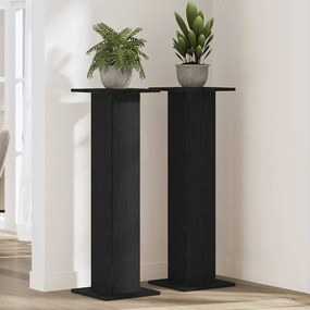 Suporte para Plantas vidaXL 2 pcs Carvalho Preto 30x30x95 cm Madeira Compensada