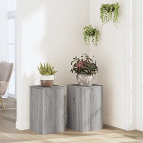 Suportes p/ plantas 2 pcs 30x30x50 cm derivados de madeira