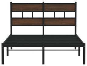 Cama sem colchão com cabeceira 120x200 cm carvalho castanho