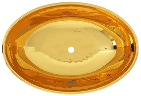 Lavatório 40x33x13,5 cm cerâmica dourado