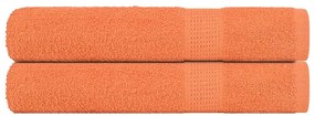 Toalhas de sauna 2 pcs 80x200 cm 360 gsm 100% algodão laranja