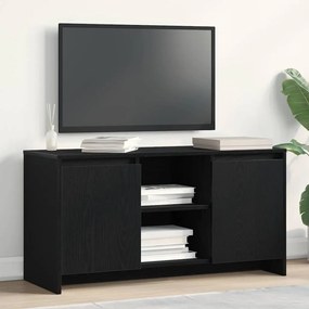 Armário de TV vidaXL Carvalho Preto 102x37,5x52,5 cm de Madeira de Eng