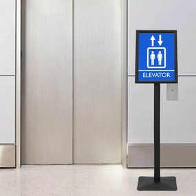 vidaXL Suporte de Pôster Pedestal Prateado a3 PVC e Ferro Fundido
